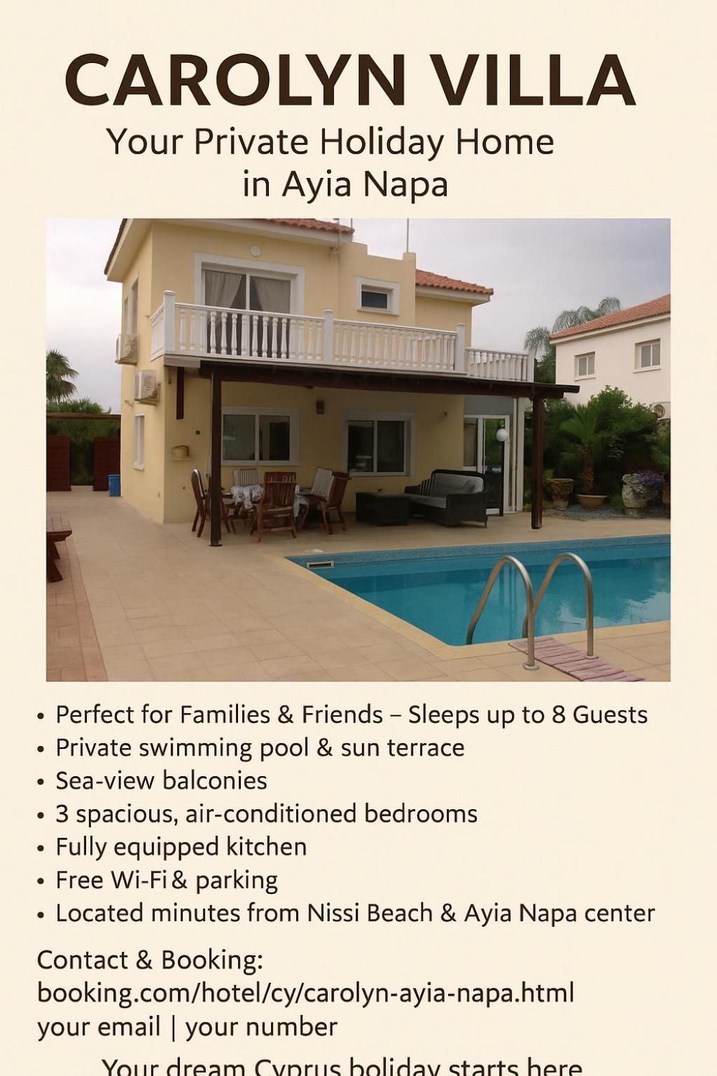 Carolyn Villa Is A Luxury 4-Bedroom Villa With Private Pool In Ajia Napa Zewnętrze zdjęcie